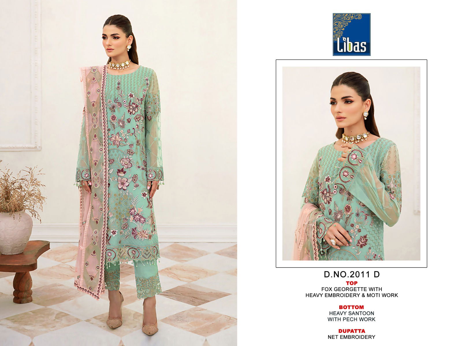 Libas 2011 Designer Faux Georgette Pakistani Suits Catalog